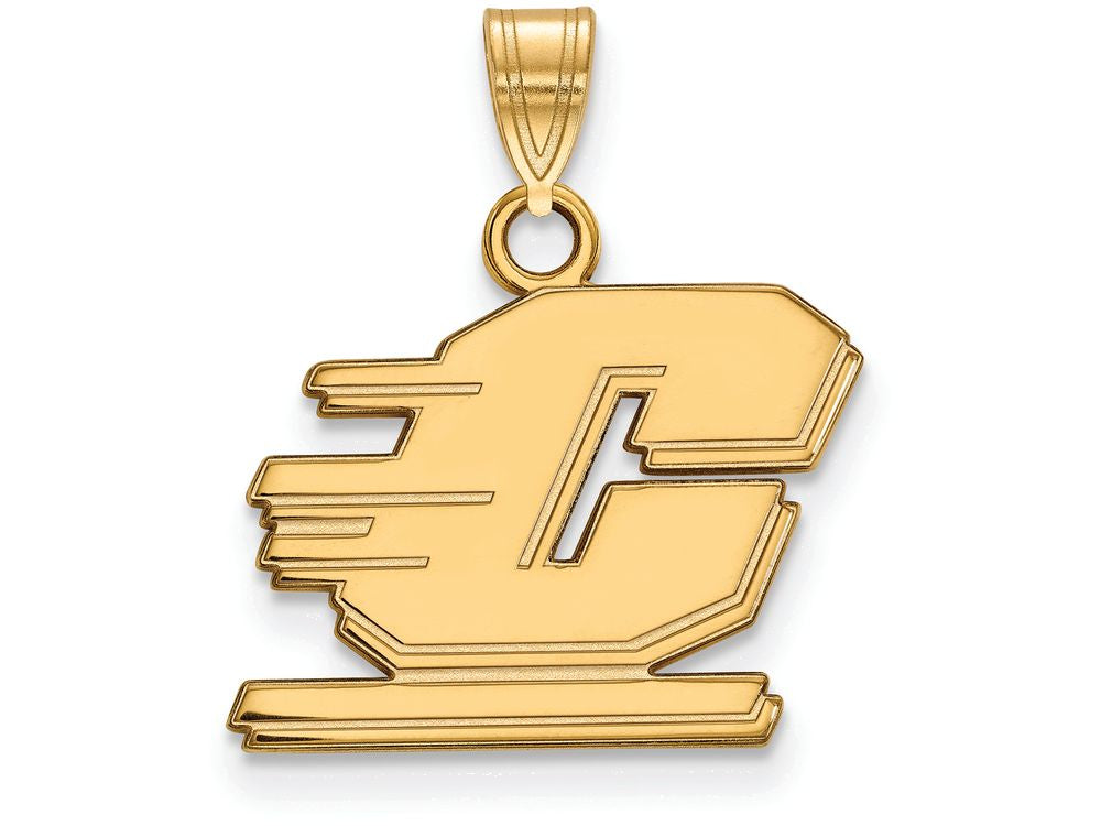 Logoart Sterling Silver Gp Central Michigan University Small Pendant