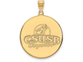 Logoart Sterling Silver Gp California State U San Bernardino Extra Large  Disc Pendant