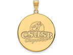 Logoart Sterling Silver Gp California State U San Bernardino Extra Large  Disc Pendant