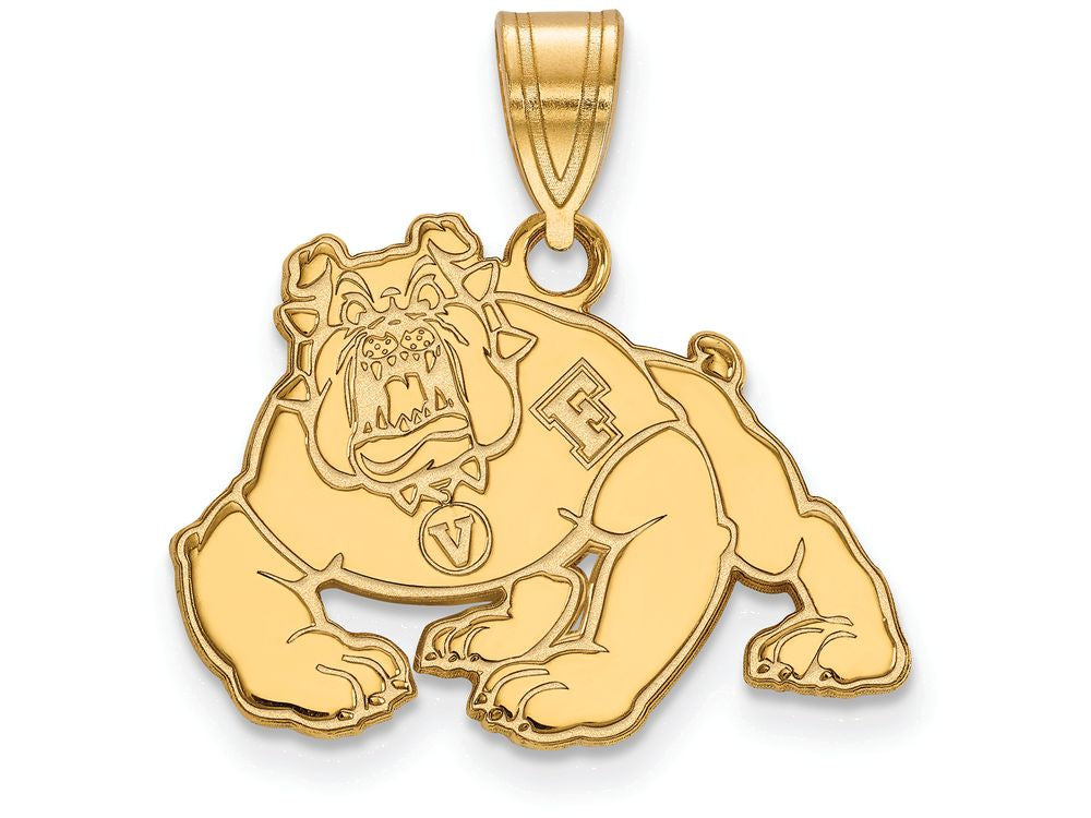 Logoart Sterling Silver Gp California State U Fresno Medium Pendant