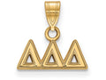 Logoart Sterling Silver Gp Delta Delta Delta Small Pendant