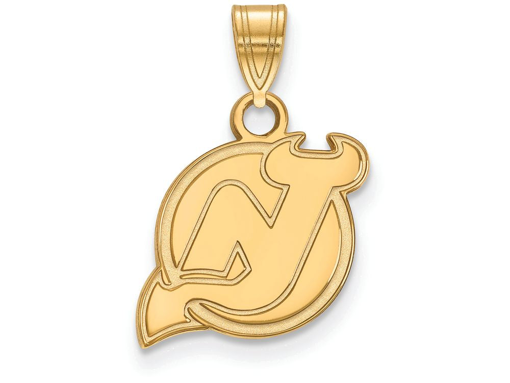 Sterling Silver Gp Nhl Logoart New Jersey Devils Small Pendant