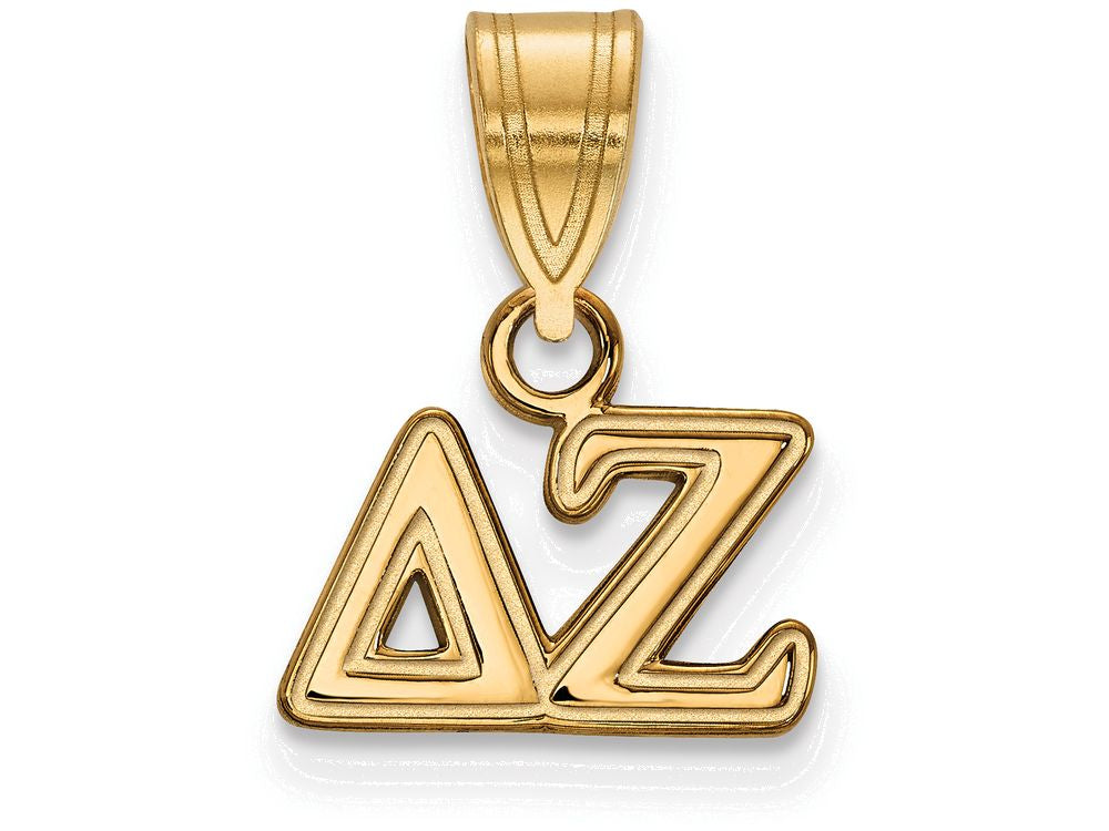 Logoart Sterling Silver Gp Delta Zeta Small Pendant