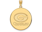 Logoart Sterling Silver Gp Grambling State University Extra Large  Disc Pendant
