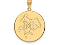 Logoart Sterling Silver Gp Mcneese State University Extra Large  Disc Pendant