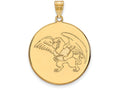 Logoart Sterling Silver Gp Misterling Silverouri Western State University Extra Large  Disc Pendant