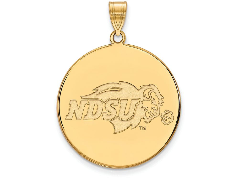 Logoart Sterling Silver Gp North Dakota State Extra Large  Disc Pendant
