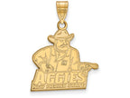 Logoart Sterling Silver Gp New Mexico State University Large Pendant