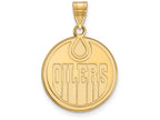 Sterling Silver Gp Nhl Logoart Edmonton Oilers Large Pendant