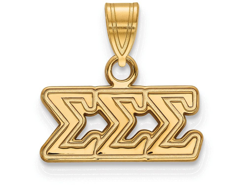 Logoart Sterling Silver Gp Sigma Sigma Sigma Small Pendant