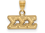 Logoart Sterling Silver Gp Sigma Sigma Sigma Small Pendant