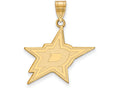 Sterling Silver Gp Nhl Logoart Dallas Stars Large Pendant
