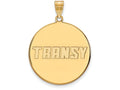 Logoart Sterling Silver Gp Transylvania University Extra Large  Disc Pendant