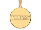 Logoart Sterling Silver Gp Transylvania University Extra Large  Disc Pendant