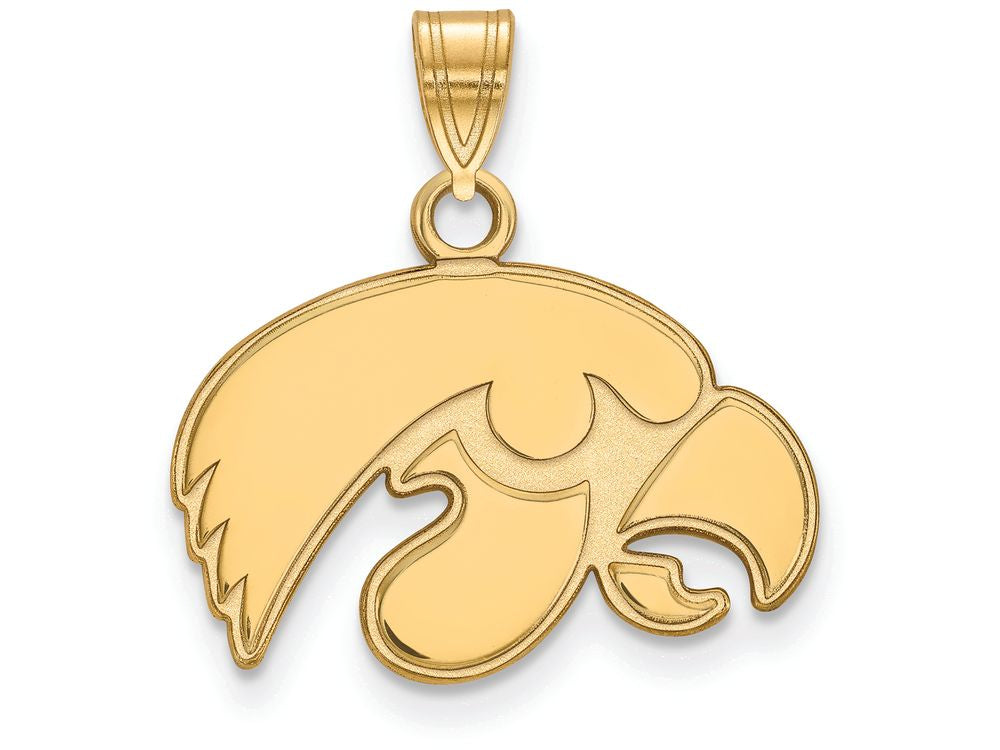 Logoart Sterling Silver Gp University Of Iowa Small Pendant