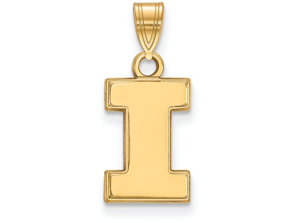 Logoart Sterling Silver Gp University Of Illinois Small Pendant