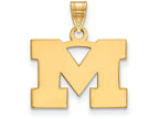 Logoart Sterling Silver Gp Michigan (univ Of) Small Pendant