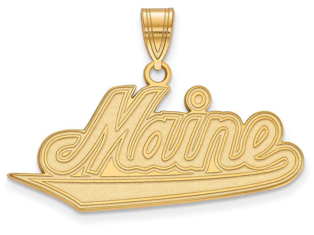 Logoart Sterling Silver Gp University Of Maine Large Pendant
