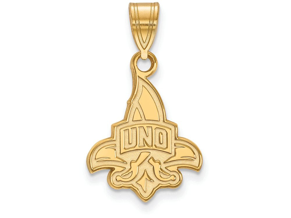 Logoart Sterling Silver Gp University Of New Orleans Medium Pendant