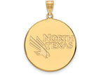 Logoart Sterling Silver Gp University Of North Texas Extra Large  Disc Pendant