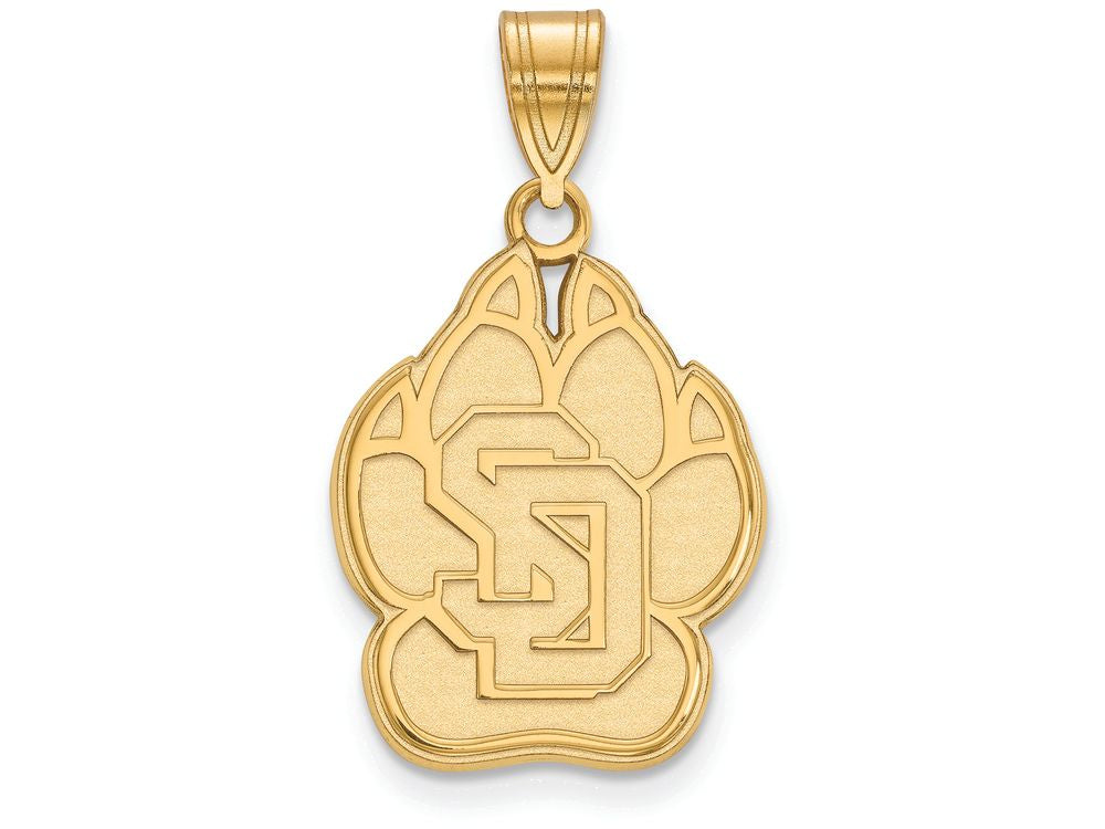 Logoart Sterling Silver Gp University Of South Dakota Large Pendant