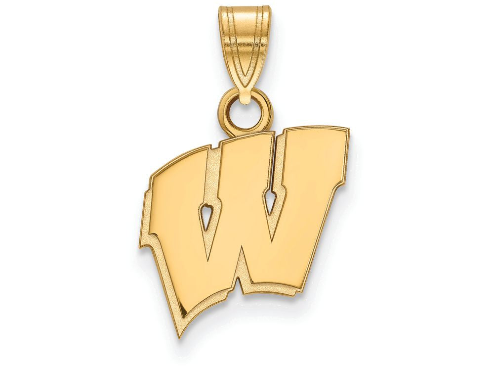 Logoart Sterling Silver Gp University Of Wisconsin Small Pendant