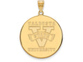 Logoart Sterling Silver Gp Valdosta State University Extra Large  Disc Pendant