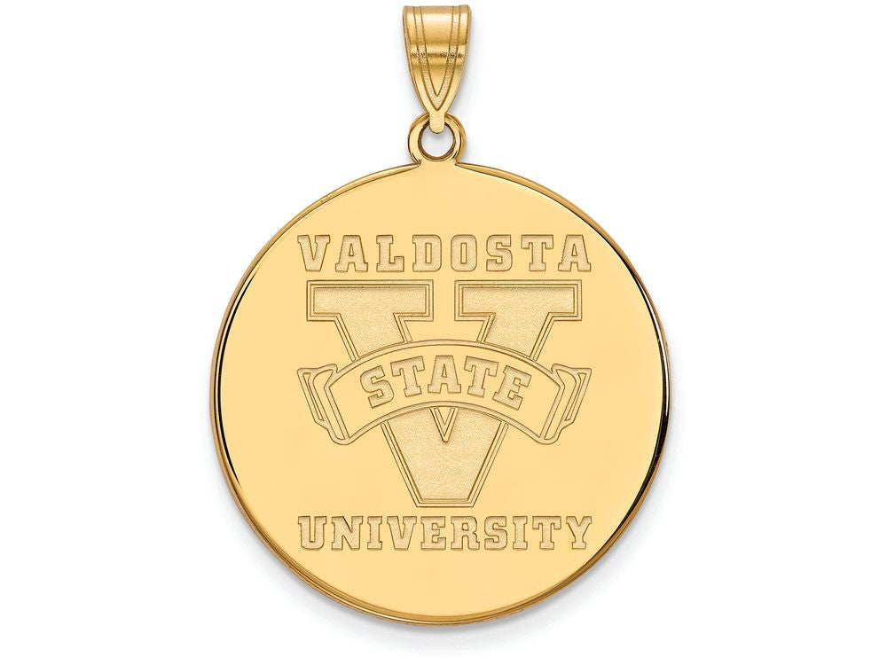 Logoart Sterling Silver Gp Valdosta State University Extra Large  Disc Pendant