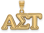Logoart Sterling Silver Gp Alpha Sigma Tau Medium Pendant