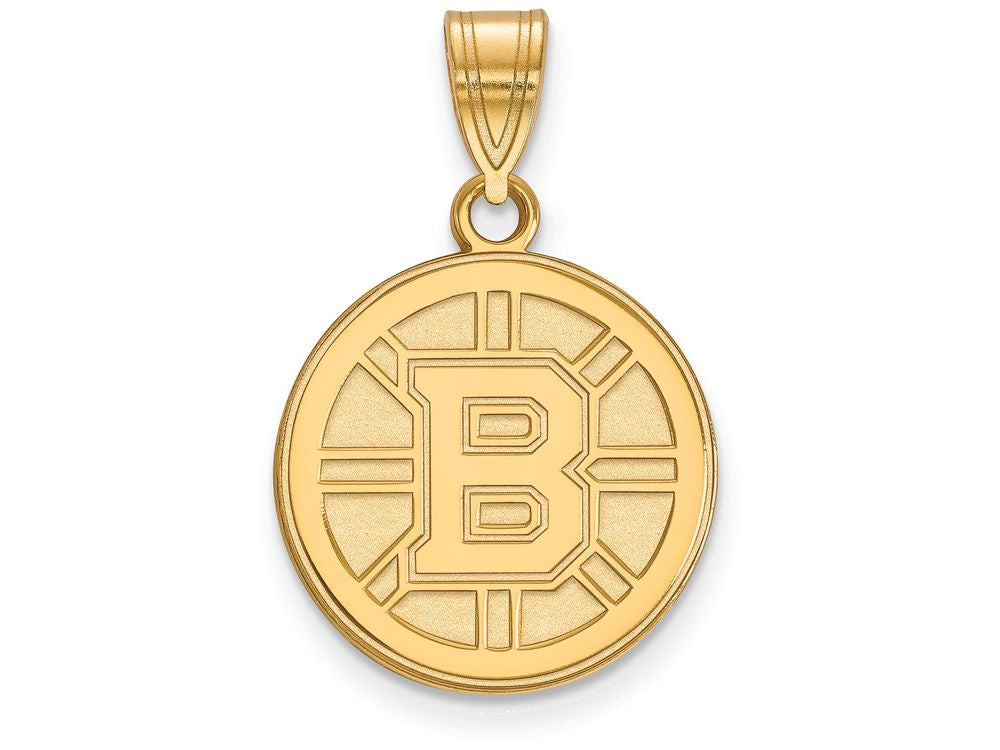 Sterling Silver Gp Nhl Logoart Boston Bruins Medium Pendant