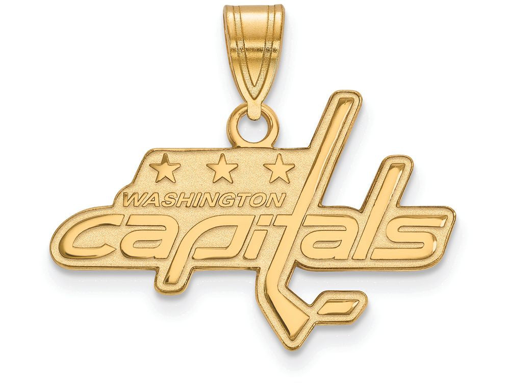 Sterling Silver Gp Nhl Logoart Washington Capitals Medium Pendant
