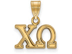 Logoart Sterling Silver Gp Chi Omega Medium Pendant