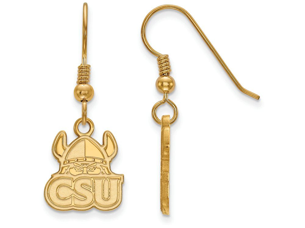 Logoart Sterling Silver Gp Cleveland State University Small Dangle Earrings