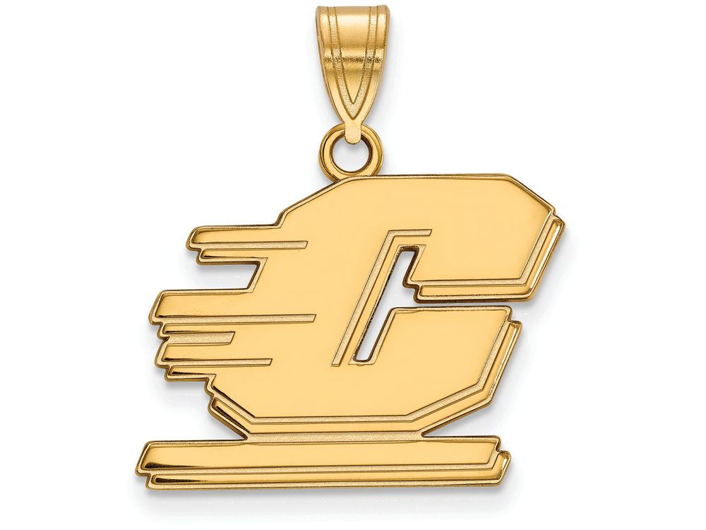 Logoart Sterling Silver Gp Central Michigan University Medium Pendant