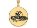 Logoart Sterling Silver Gp California State U San Bernardino Extra Large  Enamel Disc Pendant