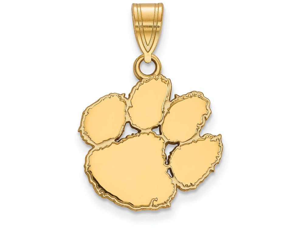 Logoart Sterling Silver Gp Clemson University Medium Pendant