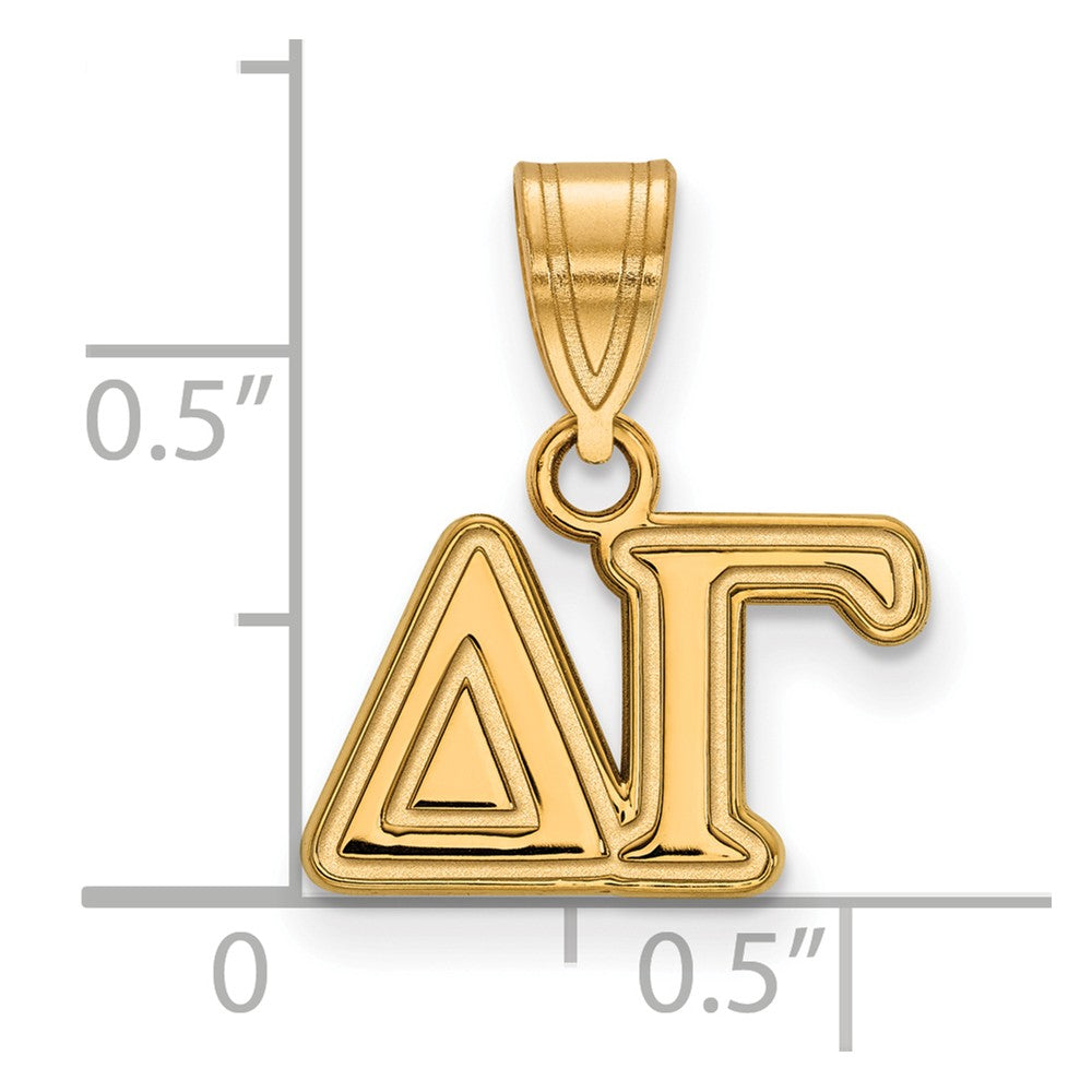 Logoart Sterling Silver Gp Delta Gamma Medium Pendant