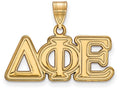 Logoart Sterling Silver Gp Delta Phi Epsilon Medium Pendant