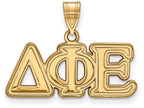 Logoart Sterling Silver Gp Delta Phi Epsilon Medium Pendant