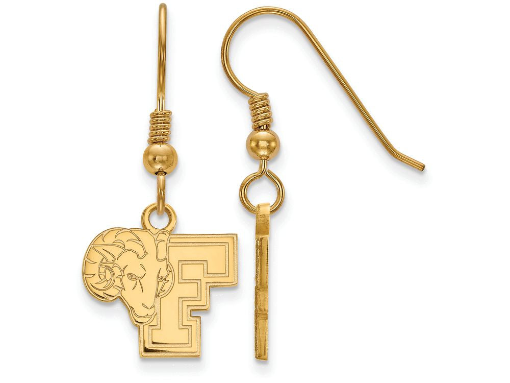 Logoart Sterling Silver Gp Fordham University Small Dangle Earrings