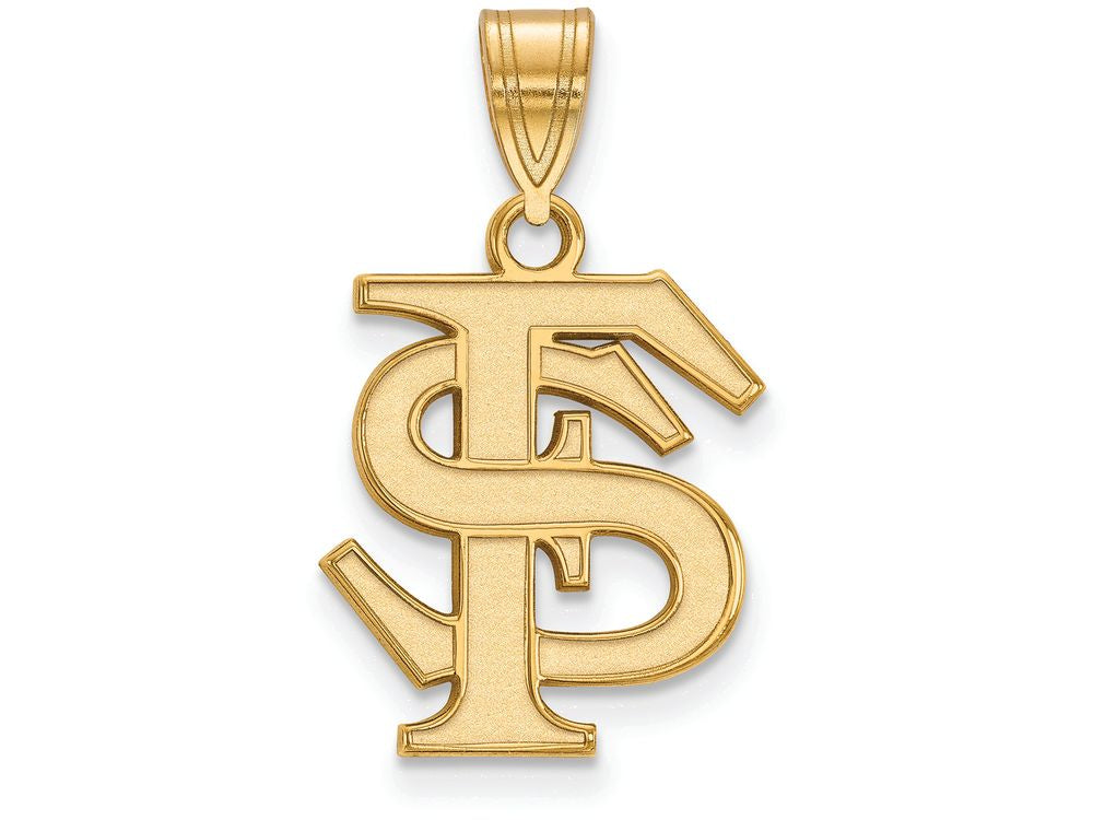 Logoart Sterling Silver Gp Florida State University Medium Pendant