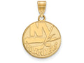Sterling Silver Gp Nhl Logoart New York Islanders Medium Pendant