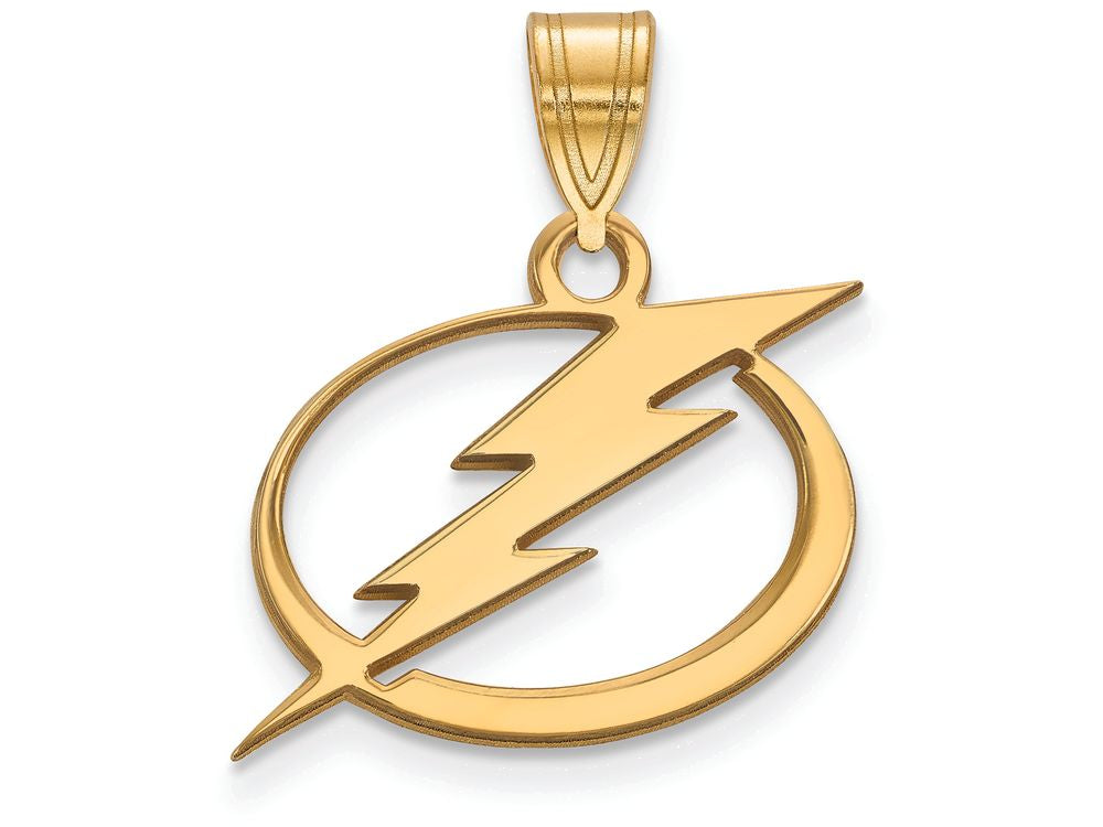 Sterling Silver Gp Nhl Logoart Tampa Bay Lightning Medium Pendant
