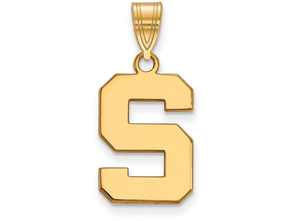 Logoart Sterling Silver Gp Michigan State University Medium Pendant