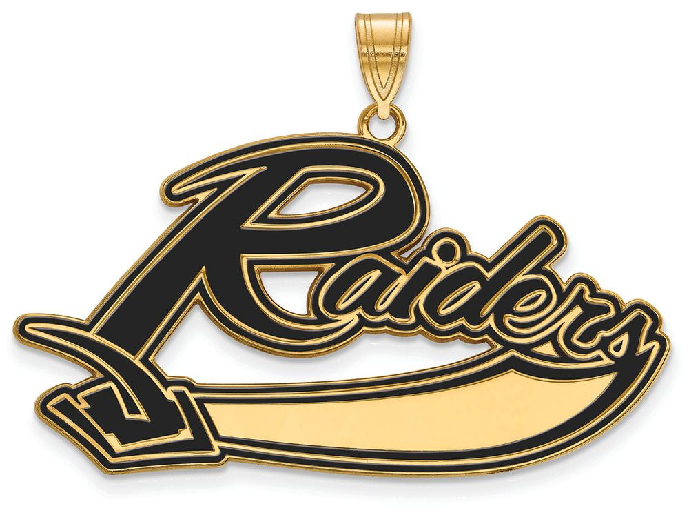 Logoart Sterling Silver Gp Mt Union College Extra Large  Enamel Pendant