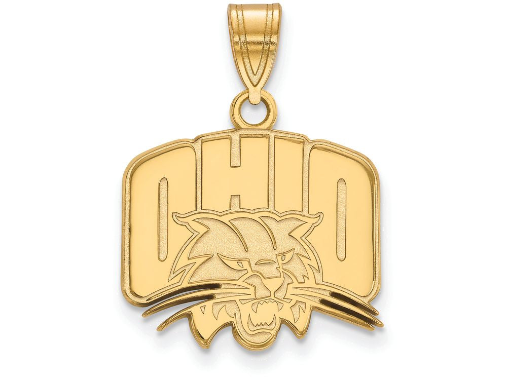 Logoart Sterling Silver Gp Ohio University Medium Pendant