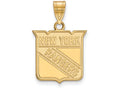Sterling Silver Gp Nhl Logoart New York Rangers Medium Pendant