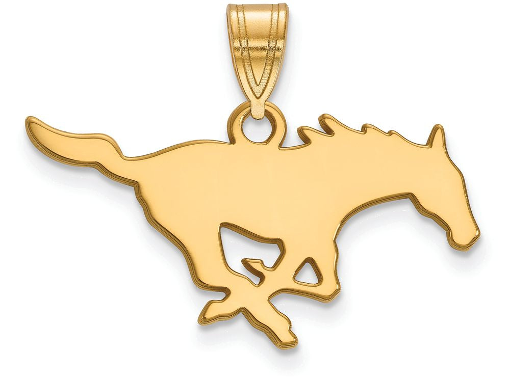 Logoart Sterling Silver Gp Southern Methodist University Medium Pendant