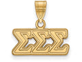Logoart Sterling Silver Gp Sigma Sigma Sigma Medium Pendant