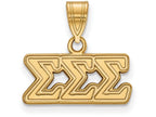 Logoart Sterling Silver Gp Sigma Sigma Sigma Medium Pendant